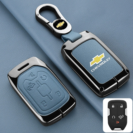 Chevrolet Stylish Zinc Alloy Key Fob Case for Suburban, Tahoe, Silverado, Colorado, Blazer, Equinox, Traverse