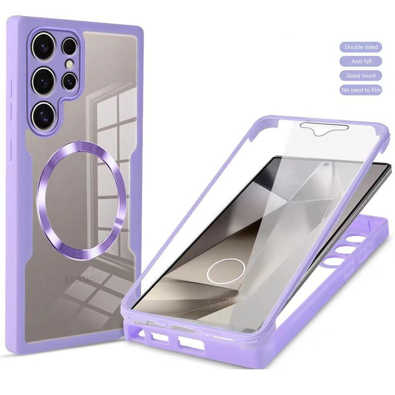 Load image into Gallery viewer, [Magsafe Compatible] Samsung Galaxy S21 SM-G991/Ultra SM-G998/Plus SM-G996/FE SM-G990 Clear Full Cover Essentials Series Case With PET Screen Protector
