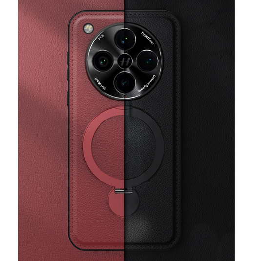 [Built-in Ring Bracket][Magsafe Compatible] Oppo Reno13 / Pro Premium Leather Texture Full-Body Shockproof Phone Case