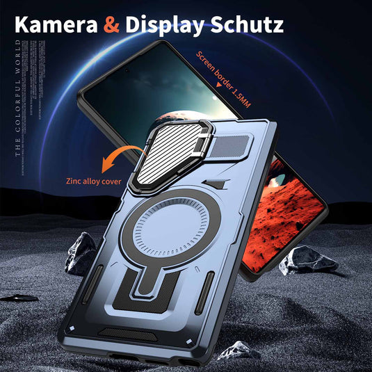 [Built-in Stand & Camera Protector] Samsung Galaxy S23/S23 Plus/S23 Ultra/S23 FE - Shield Shockproof Rugged Heavy Duty Case