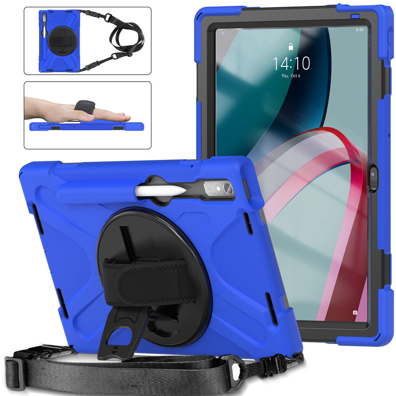 Load image into Gallery viewer, [Built-in Kickstand] Lenovo Tab M8 HD/FHD 8.0&quot; 2019 (TB-8505) - Silicone Full Covered Heavy Duty Series Case With Adjustable Hand Strap
