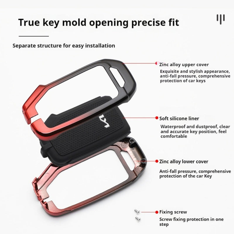 Load image into Gallery viewer, Kia Zinc Alloy + Silicone Car Key Fob Case Cover For K5, Seltos, Sportage, Sorento, Cerato, Ceed, Niro EV, Telluride, Soul, Proceed - i-Station Mobile Phone &amp; Electronic Device Repair and Accessories
