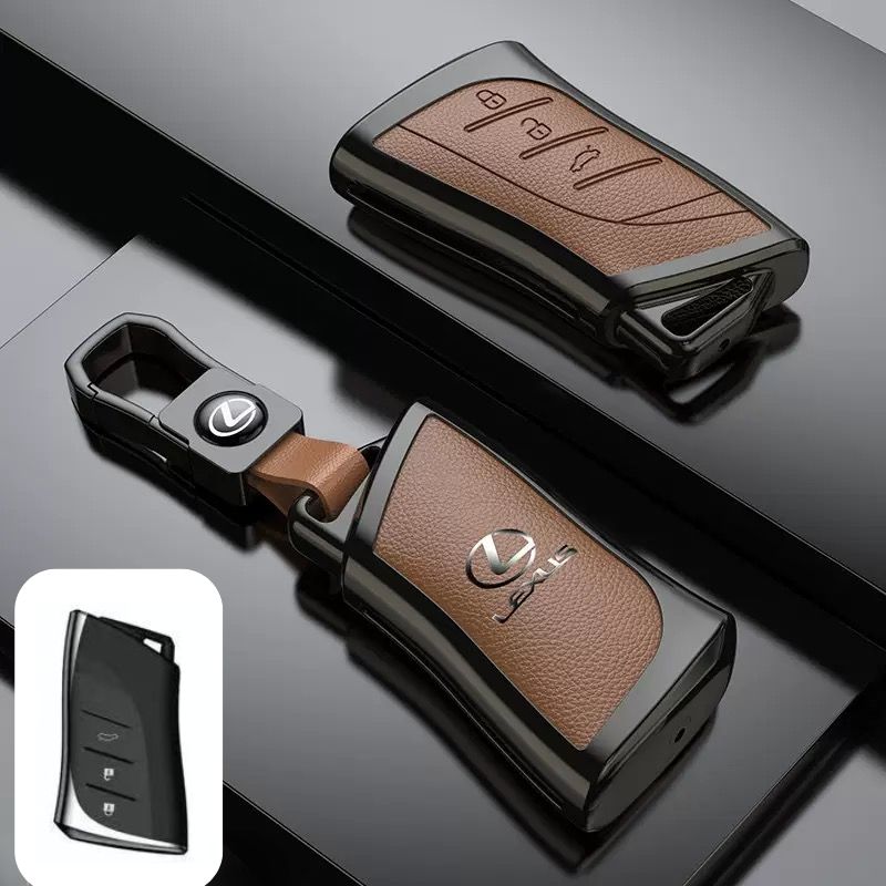 Load image into Gallery viewer, Lexus Zinc Alloy + PU Leather Car Key Fob Case Cover For ES200, ES300, RX350, NX350H, LS500H
