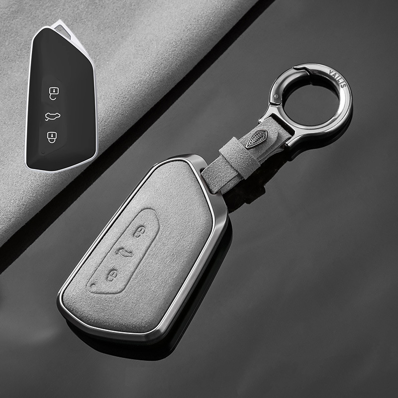Load image into Gallery viewer, Volkswagen Luxury Suede Car Key Fob Case Cover For ID3, ID4, ID6, Golf, Passat, Talagon, Teramont X, Lamando L, Viloran, Tavendor
