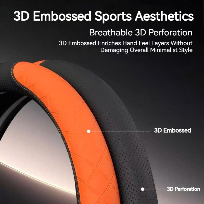 Load image into Gallery viewer, Volkswagen PU Leather Steering Wheel Cover with Heat-Pressed Embossed Texture For Volkswagen Magotan, Passat, ID.4, Lavida, Golf, CC, Teramont, Tiguan L
