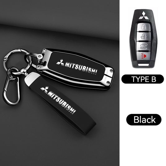 Mitsubishi Zinc Alloy PU Leather Car Key Fob Case Cover For Outlander - i-Station Mobile Phone & Electronic Device Repair and Accessories