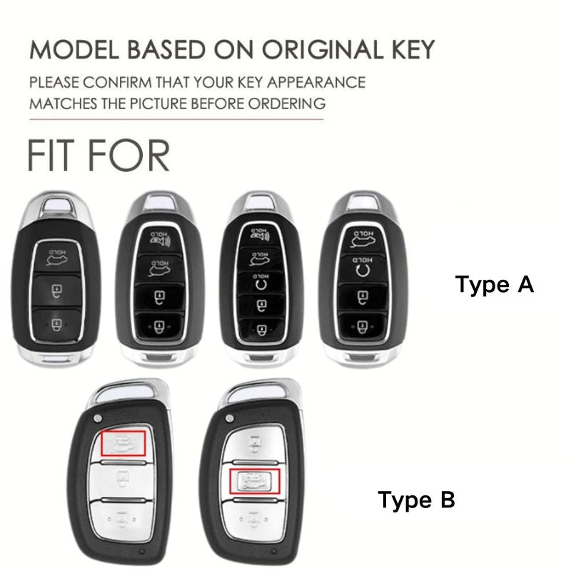 Load image into Gallery viewer, Hyundai Stylish Metal Car Key Fob Protective Case Cover For Tucson, Sport, Elantra, Santa Fe, ix35, ix25
