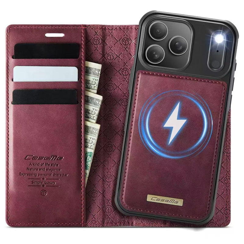 Load image into Gallery viewer, [2 in 1 Magnetic Detachable][With Card Slot] Apple iPhone 17 Pro / iPhone 18 Pro - Multi Functional Flip Leather Wallet Series Case
