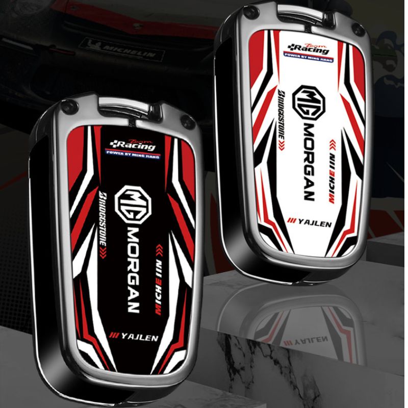 Load image into Gallery viewer, MG Stylish Racing-inspired Design Car Key Fob Case Cover For MG5, MG7, MG GT, MG GS, MG ZS, MG 360
