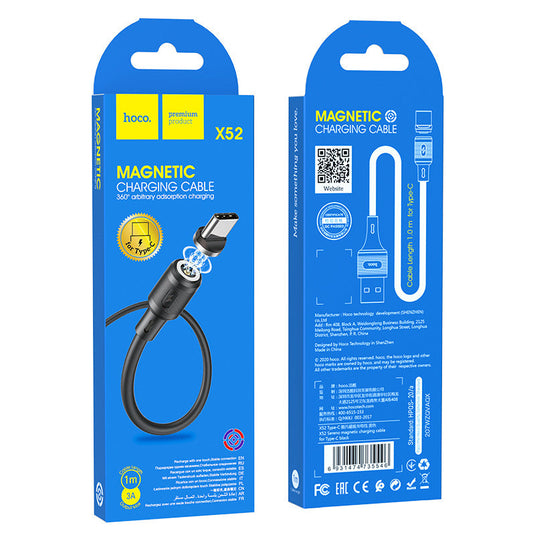 [X52] HOCO Magnetic Magnet Suction Charging Cable (Lightning/Micro/Type C) - Polar Tech Australia