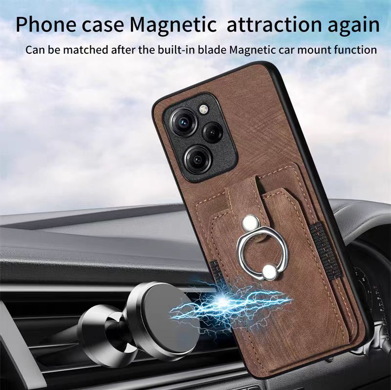 Load image into Gallery viewer, [Built-in Ring Bracket][With Card Solt] OPPO A97 5G (PFTM10) Full-coverage Leather Shockproof Wallet Series Case
