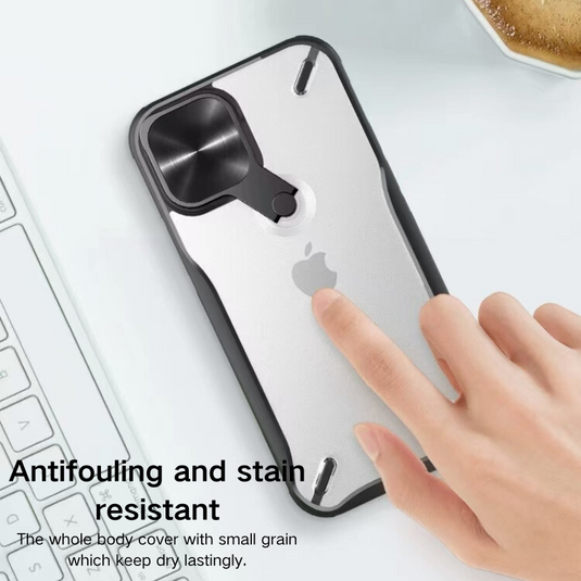 [Built-in Stand][Built-in Lens Cover] Apple iPhone 13/Pro/Pro Max Nillkin Full-cover Shockproof Stand Series Case