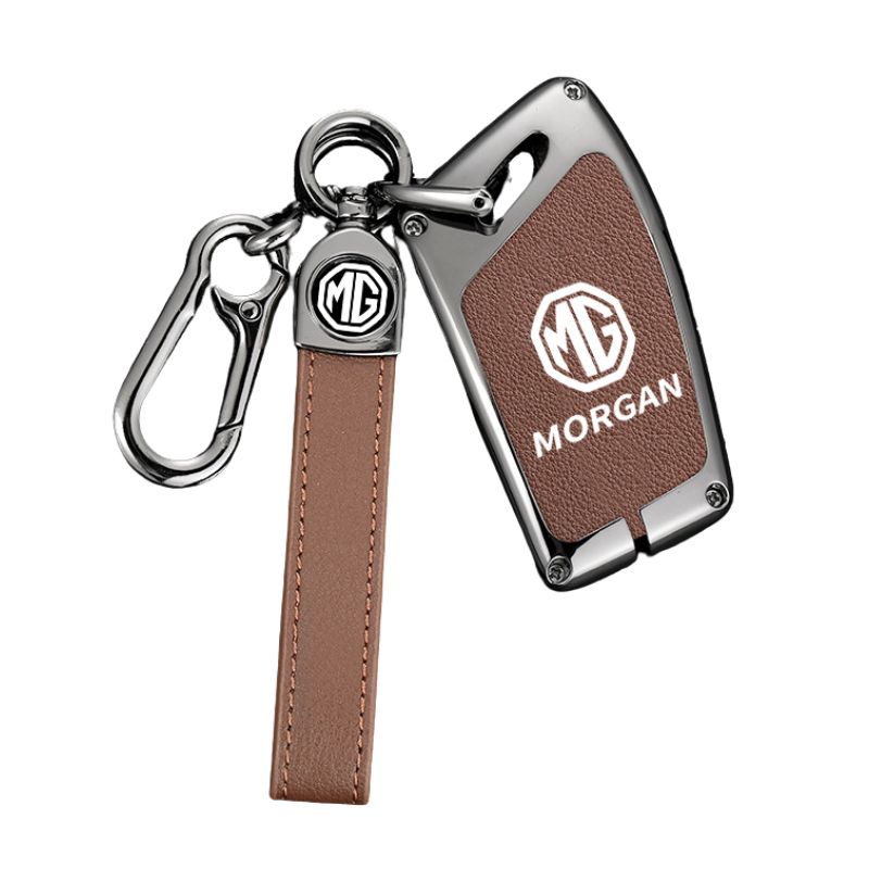 Load image into Gallery viewer, MG Zinc Alloy + PU Leather Car Key Fob Case Cover For MG3, MG5, MG6, MG7, ZST, ZS, GS, MG ONE, MG4 EV
