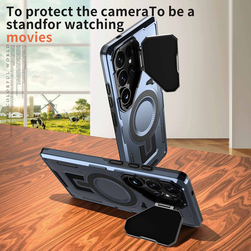 Load image into Gallery viewer, [Built-in Stand &amp; Camera Protector] Samsung A35 5G - Shield Shockproof Rugged Heavy Duty Case
