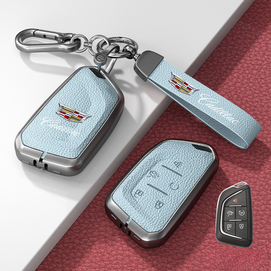 Cadillac Zinc Alloy + Leather Protection Car Key Fob Case Cover For XT5, TS-L, CT6, XT4, XTS - i-Station Mobile Phone & Electronic Device Repair and Accessories