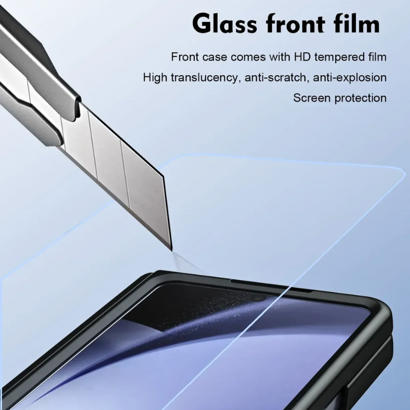 [With Stand] Samsung Galaxy Z Fold 6 SM-F956 Hinge Folding Full Protection Tempered Glass Essentials Series Case - i-Station Mobile Phone & Electronic Device Repair and Accessories