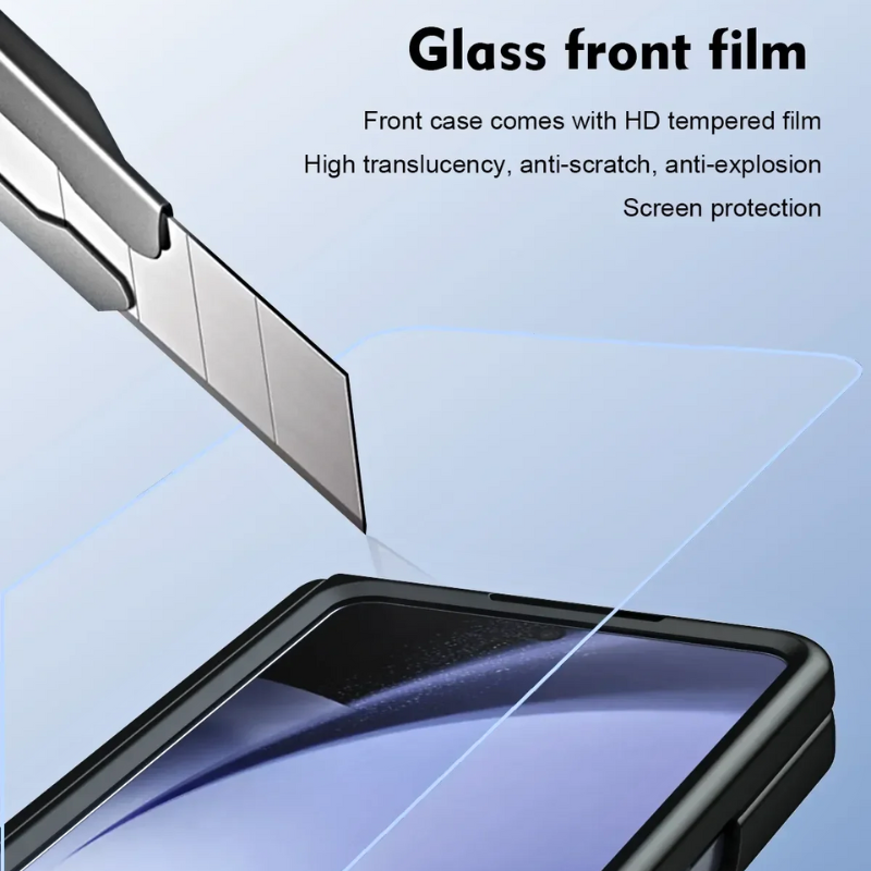 Load image into Gallery viewer, [With Stand] Samsung Galaxy Z Fold 6 SM-F956 Hinge Folding Full Protection Tempered Glass Essentials Series Case
