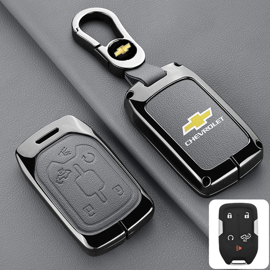 Chevrolet Stylish Zinc Alloy Key Fob Case for Suburban, Tahoe, Silverado, Colorado, Blazer, Equinox, Traverse