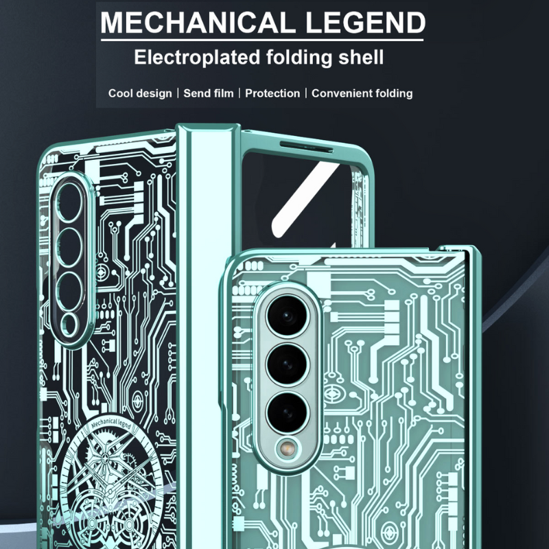 Load image into Gallery viewer, [Built-in Screen Protector] Samsung Galaxy Z Fold 5 SM-F946 Electroplated Mechanical Gear Full-cover Fashion-Forward Series Case
