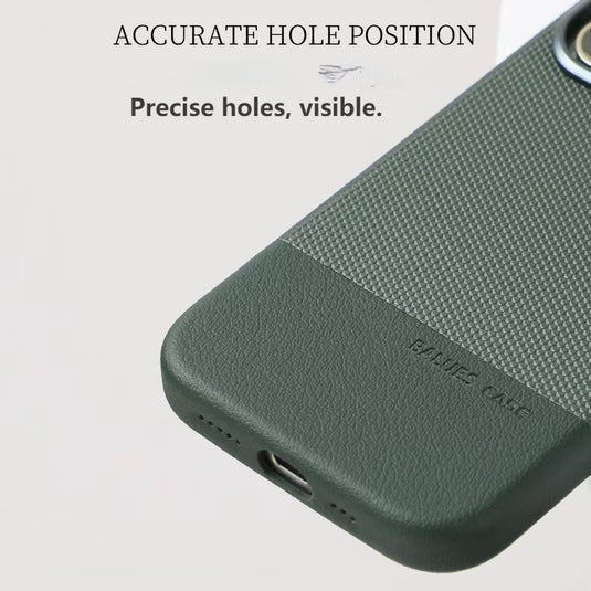 [Magsafe Compatible] Apple iPhone 13/Pro/Pro Max Patchwork Leather Shockproof Essentials Series Case