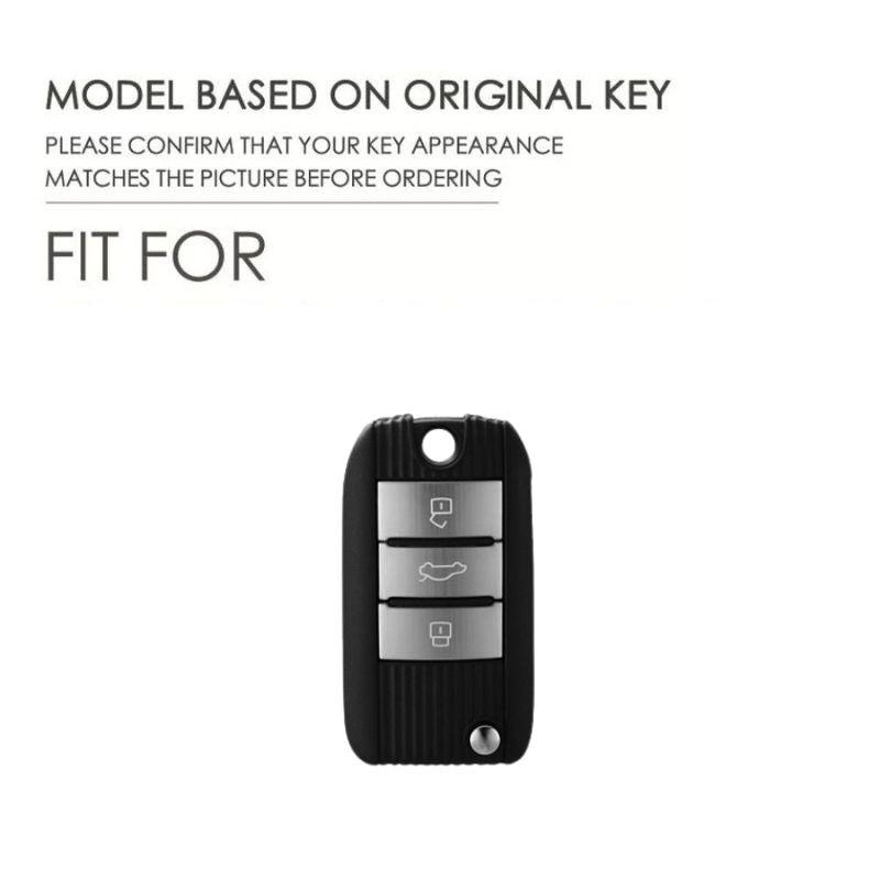 Load image into Gallery viewer, Roewe Handcrafted Genuine Leather Car Key Fob Case Cover For Roewe i5, Ei6 Max, RX3, RX5 Plus
