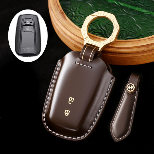 Toyota Genuine Leather Protection Car Key Fob Case Cover For Highlander, Avalon (2024)
