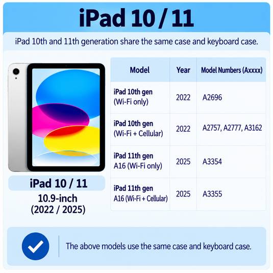 Apple iPad 10.9/11'' 10/11th Gen (2022/2025) One Piece Smart 360° Degree Rotate Stand Shockproof Flip Cover Case - i-Station Mobile Phone & Electronic Device Repair and Accessories