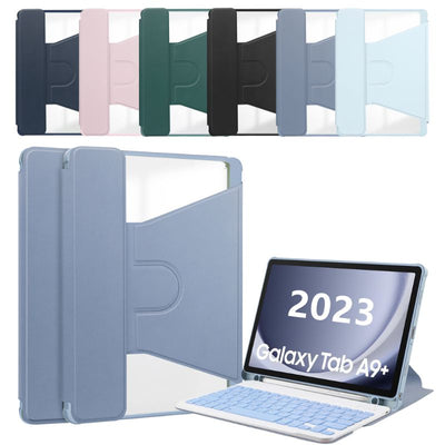 [Detachable Keyboard][With Backlit] Samsung Galaxy Tab A9 Plus 11" 2023 - 360 Degree Rotating Magnetic Flip Cover Case With Pen Slot - i-Station Mobile Phone & Electronic Device Repair and Accessories