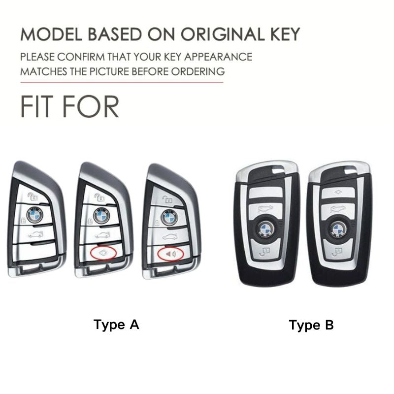 Load image into Gallery viewer, BMW Carbon Fiber Metal Protective Car Key Fob Case Cover For 1, 3, 4, 5, 6 Series, X3, X5, X6, X7
