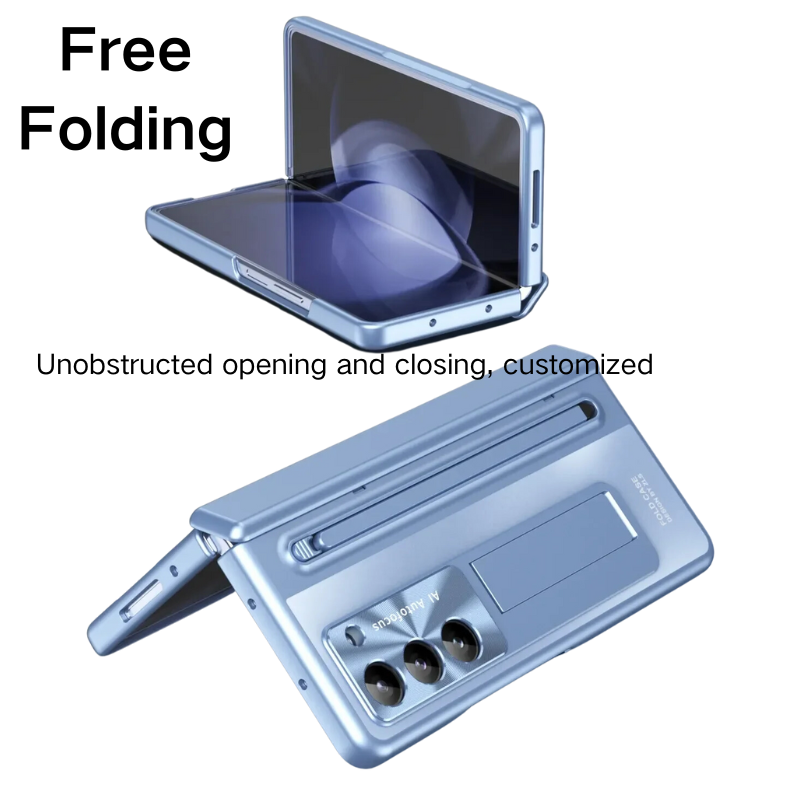 [With Stand] Samsung Galaxy Z Fold 6 SM-F956 Hinge Folding Full Protection Tempered Glass Essentials Series Case - i-Station Mobile Phone & Electronic Device Repair and Accessories