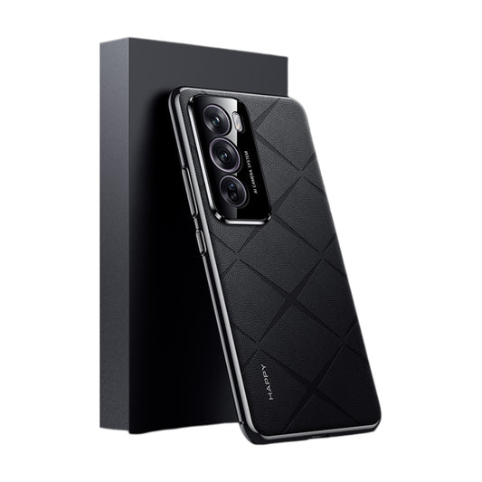 OPPO Reno11 Pro (CPH2607) - Plain Leather PC Phone Case