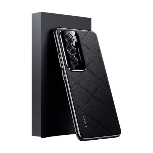 OPPO Reno12/Pro - Plain Leather PC Phone Case