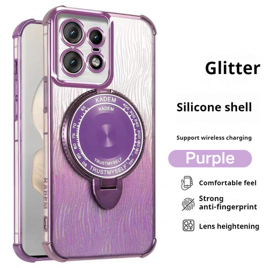 [Built-in Mirror Bracket][Magsafe Compatible] Motorola Moto Edge 30/Neo/Pro/Fusion Electroplated Glitter Shockproof Blingbling Series Case