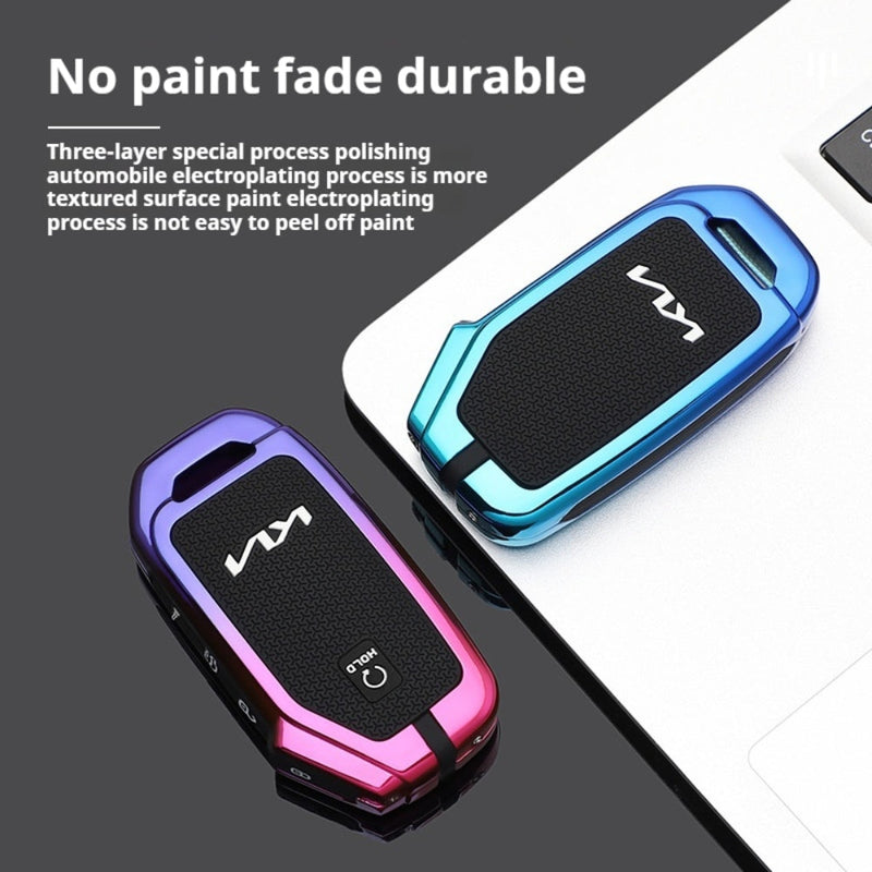 Load image into Gallery viewer, Kia Zinc Alloy + Silicone Car Key Fob Case Cover For K5, Seltos, Sportage, Sorento, Cerato, Ceed, Niro EV, Telluride, Soul, Proceed - i-Station Mobile Phone &amp; Electronic Device Repair and Accessories
