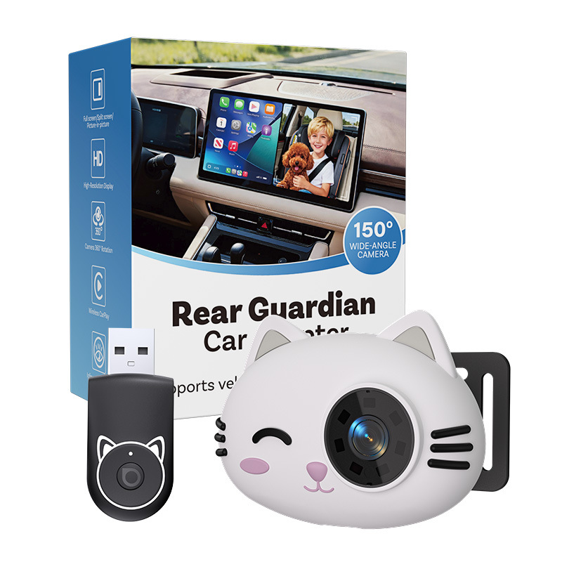 Load image into Gallery viewer, Wireless CarPlay Adapter with 1080P Rear Seat Camera – Baby &amp; Pet Monitoring System with Night Vision - i-Station Mobile Phone &amp; Electronic Device Repair and Accessories
