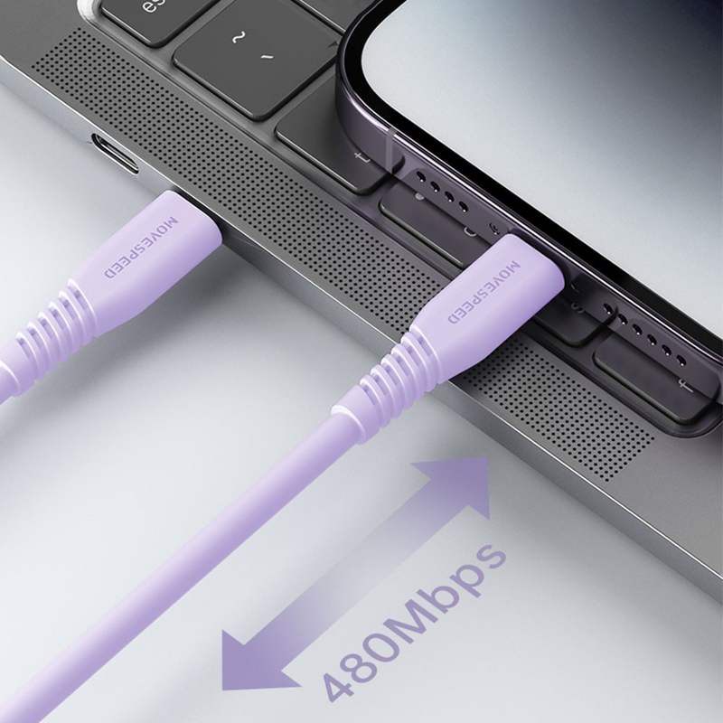 Load image into Gallery viewer, MOVE SPEED 20V/3A USB-C to Lightning Colorful Charging Cable 1.2m (YSUCM04-CL12)
