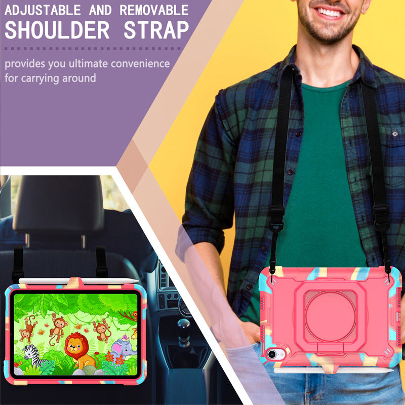 Load image into Gallery viewer, [Built-in Shoulder Strap][With Pen Slot] Apple iPad Pro 11-inch 1st/2nd/3rd Gen (2018/2020/2021) EVA Friendly Heavy Duty Ring Holder Stand Case
