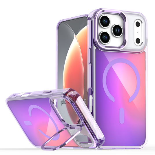 [Built-in Lens Kickstand][Magsafe Compatible] Apple iPhone 17/Air/Pro/Pro Max Gradient Full-Body Shockproof Phone Case