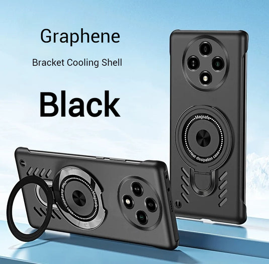 [Magsafe Compatible][Built-in Stand] OPPO A2 & Pro 5G - Frameless Matte Graphene Magnetic Heat Dissipation Case