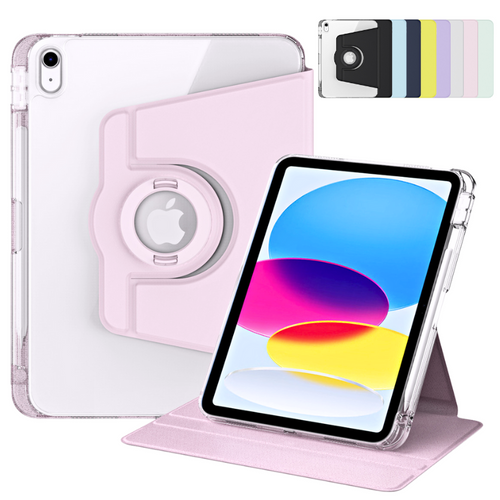 [Detachable] Apple iPad Pro 12.9-inch 3rd/4/5/6th Gen (2018/2020/2021/2022) 360° Rotating Transparent Back Panel Shockproof Case