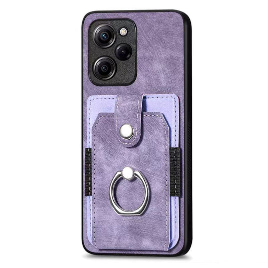 [Built-in Ring Bracket][With Card Solt] OPPO Reno9/Pro/Pro+ Full-coverage Leather Shockproof Wallet Series Case