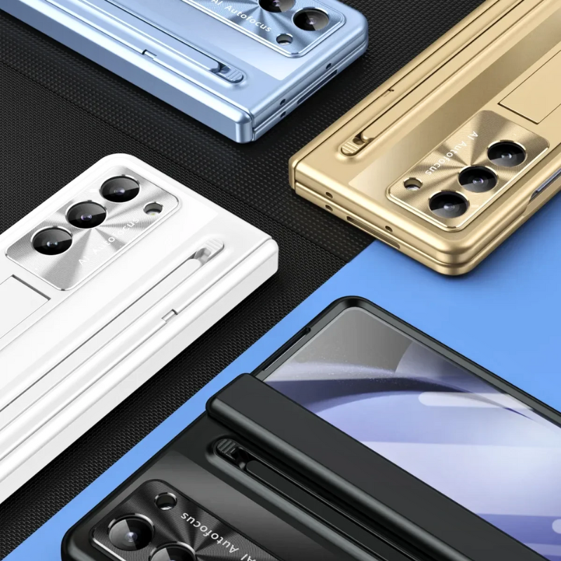 [With Stand] Samsung Galaxy Z Fold 6 SM-F956 Hinge Folding Full Protection Tempered Glass Essentials Series Case - i-Station Mobile Phone & Electronic Device Repair and Accessories