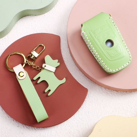 BMW Genuine Leather Full Protection Car Key Fob Case Cover For 1 Series, 3 Series, 5 Series, 7 Series, X1, X3, X5