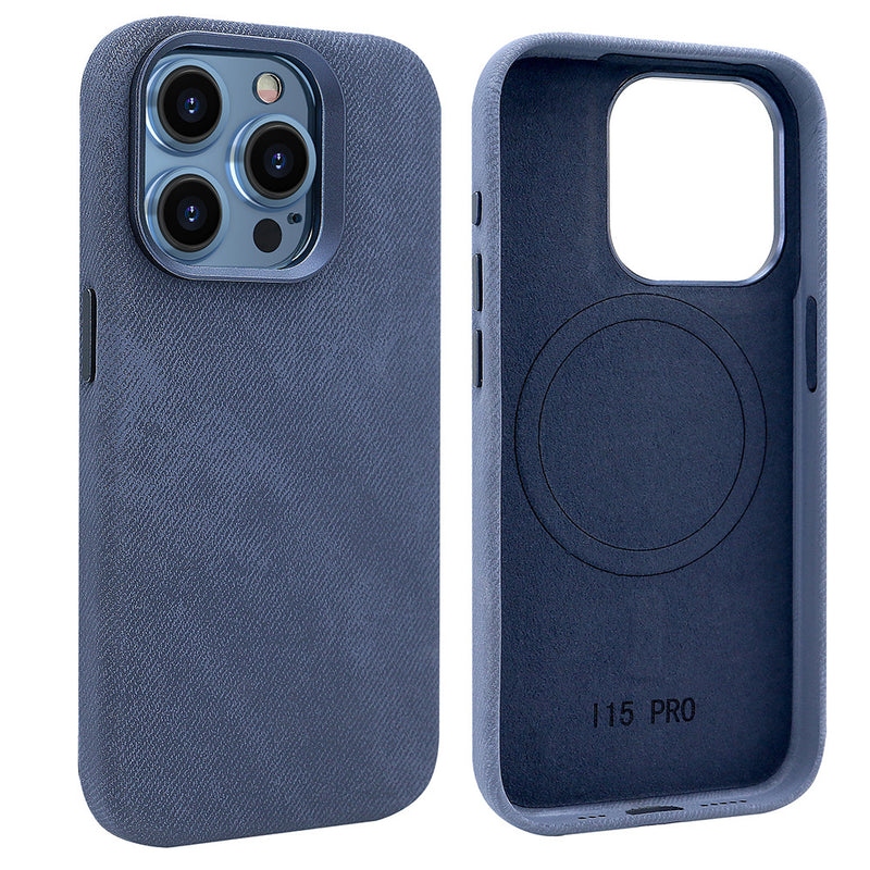 Load image into Gallery viewer, Apple iPhone 13/Pro/Pro Max Fibrous Leather Velvet Texture Shockproof Protective Case
