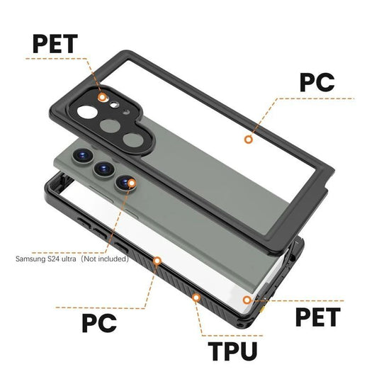 [FS Series] Samsung Galaxy S24 Ultra Redpepper Full Covered Waterproof Heavy Duty Tough Armor Case