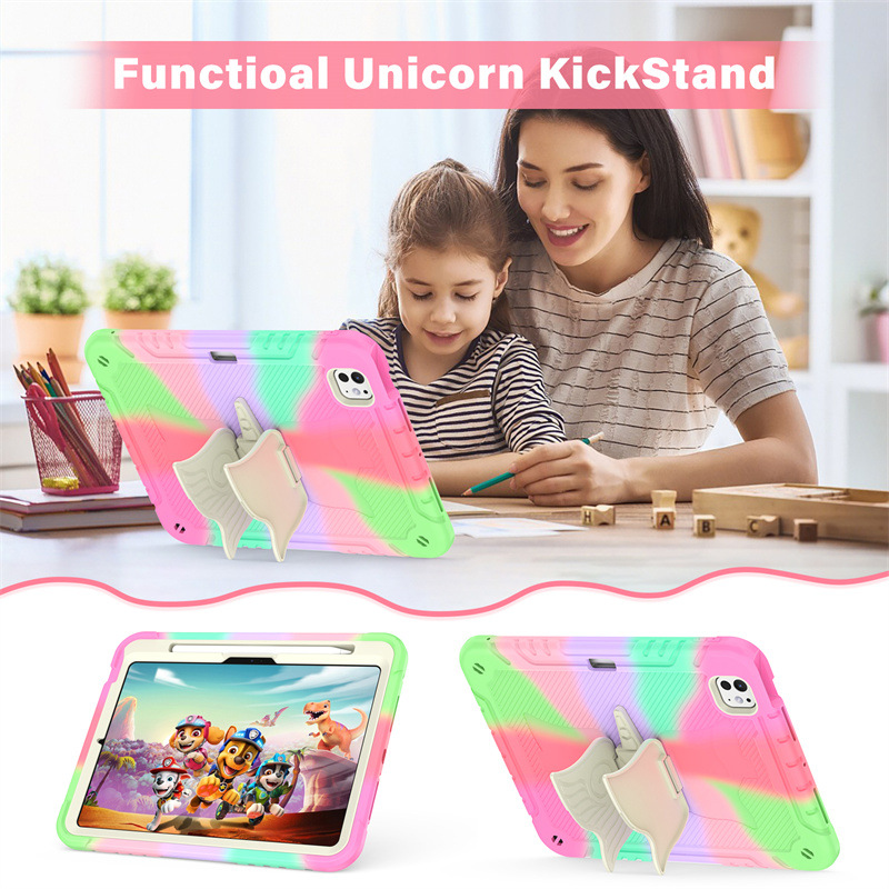 Load image into Gallery viewer, [Built-in Stand] Samsung Galaxy Tab A9 Plus 11’’ 2023 (X210/X215/X216B) - Kids Silicone Butterfly Heavy Duty Shockproof Case
