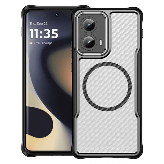 Motorola Moto Edge 2024 Heat-Dissipating Frosted Carbon Fiber Hard Essentials Series Case