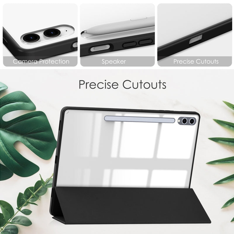 Load image into Gallery viewer, [With Pen Slot] Samsung Galaxy Tab S10 FE Plus (2025) 13.1&quot; - Acrylic Transparent Foldable Flip Cover Case
