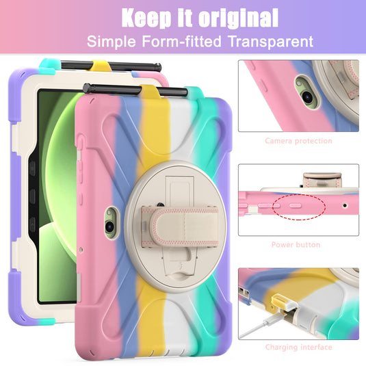 Samsung Galaxy Tab Active Pro / Active 4 Pro / Active 5 Pro Series - Heavy Duty 360 Degree Rotate Stand Hand Strap Case With Shoulder Strap - i-Station Mobile Phone & Electronic Device Repair and Accessories