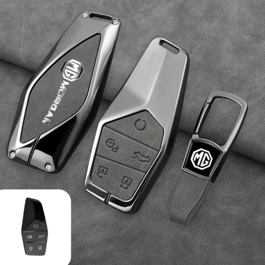 MG Zinc Alloy + PU Leather Smart Remote Control Car Key Fob Case Cover For MG ONE